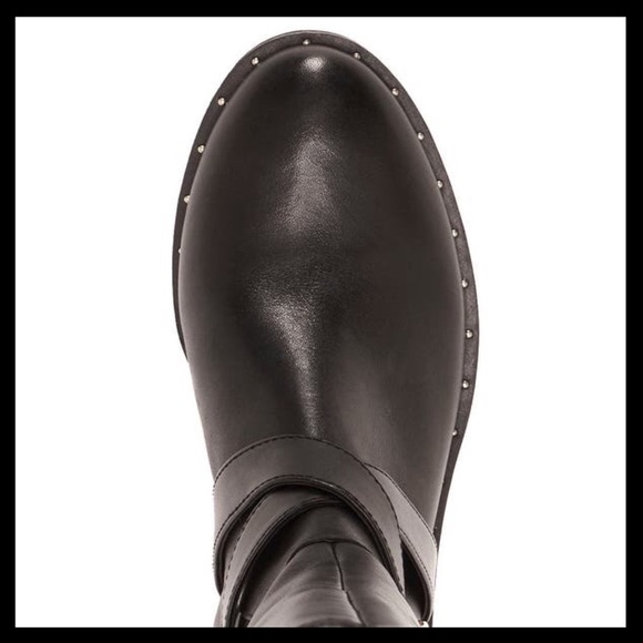 INC International Concepts Leather Closed Toe Knee High Riding Boots Dark Brown - Picture 5 of 10